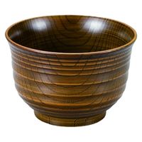 汁椀 千段木目汁椀　総栃刷毛目 [3個入] wis-w-17-24　若泉漆器（直送品）