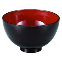 椀 ４．５寸渕布目丼　溜内朱 [4個入] wis-w-17-31　若泉漆器（直送品）