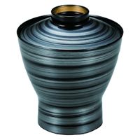 汁椀 ２．６寸杵型小吸椀　銀渦つば金 [2個入] wis-w-17-46　若泉漆器（直送品）