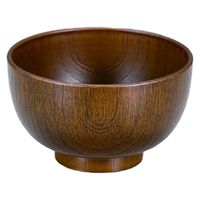 汁椀 ３．５寸木目汁椀　内外ケヤキ [4個入] wis-w-17-48　若泉漆器（直送品）