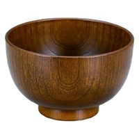 汁椀 ４寸木目汁椀　内外ケヤキ [3個入] wis-w-17-49　若泉漆器（直送品）