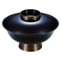 椀 ８寸大名型丼椀　溜金筋目　[1個入] wis-w-17-58　若泉漆器（直送品）