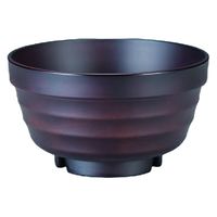 椀 （特大）ロクロ重ね椀　総ダークブラウン [2個入] wis-w-19-36　若泉漆器（直送品）