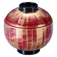 汁椀 てまり吸椀　朱十草 [1個入] wis-w-19-65　若泉漆器（直送品）