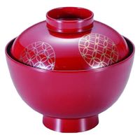 越前椀 新越前椀　朱　七宝 [2個入] wis-w-19-80　若泉漆器（直送品）
