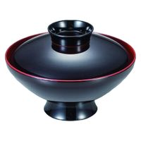 汁椀 丸駒型吸椀　溜内朱 [3個入] wis-w-19-98　若泉漆器（直送品）