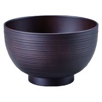 汁椀 千筋汁椀　ダークブラウン [4個入] wis-w-20-10　若泉漆器（直送品）