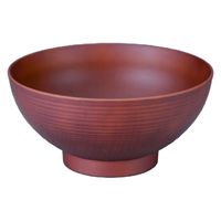 椀 ６寸乱筋木目丼　ライトブラウン [2個入] wis-w-20-20　若泉漆器（直送品）