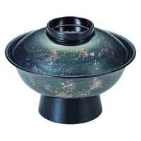 煮物椀 ５．５寸大名椀　オーシャンパール箔ちらし [2個入] wis-w-20-31　若泉漆器（直送品）