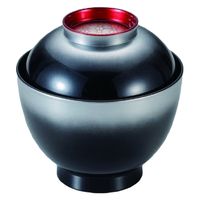 汁椀 ナツメ型吸椀　黒かすみ　麻の葉 [1個入] wis-w-20-50　若泉漆器（直送品）