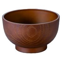椀 ５寸桐木目丼椀　ブラウン [2個入] wis-w-20-55　若泉漆器（直送品）