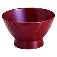 汁椀 ３．８寸宝生汁椀　吟朱 [6個入] wis-w-2-35　若泉漆器（直送品）