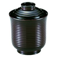 汁椀 駒筋箸洗椀　溜 [3個入] wis-w-4-27c　若泉漆器（直送品）
