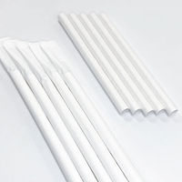 パックスタイル アルコール検知器用紙ストロー 8.5φ×120mm 白　1600枚(200枚×8) 00705236（直送品）