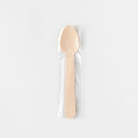 アサヒグリーン カトラリー　木製スプーン140 透明単袋　2500枚(100枚×25) 10034000（直送品）