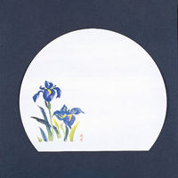 マイン 紙・演出小物 M30-329 四季紙 富久寿 尺3半月 あやめ 100枚入　1点（直送品）