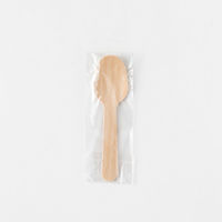 アサヒグリーン カトラリー　木製スプーン85 透明単袋　10000枚(100枚×100) 10054000（直送品）