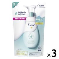 ダヴ（Dove）センシティブマイルド クリーミー泡洗顔料 つめかえ用 125mL×3個 敏感肌 ユニリーバ