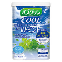 バスクリンクール 晴々さわやかWミントの香り 600g バスクリン お湯の色 アクアブルー（透明タイプ）