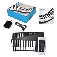 ONETONE ワントーン ロールピアノ88鍵盤 OTRP-88（スピーカー内蔵、充電池駆動、MIDI対応、サスティンペダル付き）（直送品）
