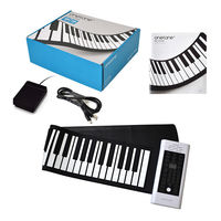 ONETONE ワントーン ロールピアノ61鍵盤 OTRP-61（スピーカー内蔵、充電池駆動、MIDI対応、サスティンペダル付き）（直送品）