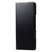 Xperia 1 V ケース ソフトレザー 手帳型 マグネット 超軽量 ブラック PM-X231PLFUBK エレコム 1個（直送品）