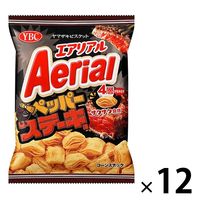 エアリアル ペッパーステーキ味 12袋 ヤマザキビスケット スナック菓子 おつまみ