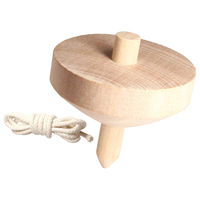 アーテック 木製ゴマ(ヒモ付)無着色 φ70 11870 1セット(1個×4)