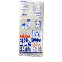 日本サニパック YB34とって付きゴミ袋25L半透明 4902393558235 20個（直送品）