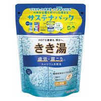 きき湯 炭酸入浴剤 カルシウム炭酸湯 360g お湯の色 青空色の湯（透明タイプ）1個 バスクリン