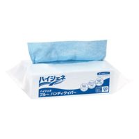 日本製紙クレシア 不織布ワイパー ハイジェネ/大箱単位 62102 ブルー ハンディワイパー 1BOX(1600枚)（直送品）