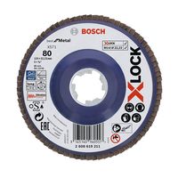 ボッシュ X-LOCK研磨ディスク125G80 2608619211 1セット（10PC）（直送品）