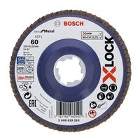 ボッシュ X-LOCK研磨ディスク125G60 2608619210 1セット（10PC）（直送品）