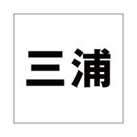 ハイロジック　表札用 切文字シール　「三浦」　ゴシック体　文字色ブラック　100×100mmプレート用　CLB10-44　1枚（直送品）