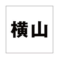 ハイロジック　表札用 切文字シール　「横山」　ゴシック体　文字色ブラック　160×160mmプレート用　CLB16-65　1枚（直送品）