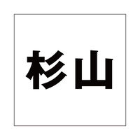 ハイロジック　表札用 切文字シール　「杉山」　ゴシック体　文字色ブラック　160×160mmプレート用　CLB16-82　1枚（直送品）