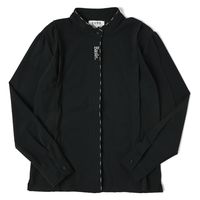 クアルトユナイテッド 光沢バンドカラーシャツ　BLK　S N5044 1点（直送品）