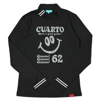 クアルトユナイテッド スマイルロゴ長袖モックネック　BLK　S K6014 1点（直送品）