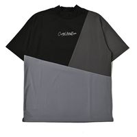 クアルトユナイテッド 配色切替モックネックシャツ　CHARCOAL　L N5078MEN-B 1点（直送品）