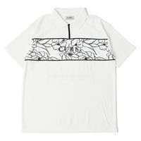 クアルトユナイテッド 花柄切替ハーフジップシャツ　WHT　M A0191MEN-B 1点（直送品）