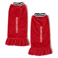 クアルトユナイテッド フリルファーレッグウォーマー　RED　F U8057 1点（直送品）