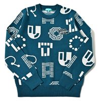 クアルトユナイテッド 幾何学柄ニットトップス　GRE　S M3441 1点（直送品）