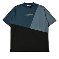 クアルトユナイテッド 配色切替モックネックシャツ　NVY×BLK　M N5078MEN-B 1点（直送品）