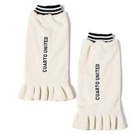 クアルトユナイテッド フリルファーレッグウォーマー　WHT　F U8057 1点（直送品）