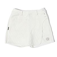 クアルトユナイテッド ヘリンボーン柄キュロットスカート　WHT　L N5041 1点（直送品）