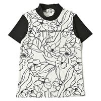 クアルトユナイテッド モノトーン花柄モックネックシャツ A0188-B