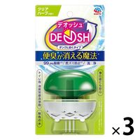 消臭剤 デオッシュ DEOSH タンクにおくタイプ 消臭芳香洗浄剤 クリアハーブの香り 1セット（3個） アース製薬