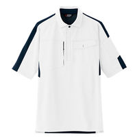 アイトス ウルトラストレッチ　半袖ポロシャツ　ホワイト　L 10614 1枚（直送品）