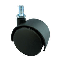 トラスコ中山 ＴＲＵＳＣＯ　ねじ込み双輪キャスター　ナイロン車輪　自在　Φ５０　 TDG-50-M10 1個 765-8851（わけあり品）