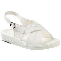 山一 キレイコート スタンダードクロスサンダル ホワイト L(23.5cm～24.0cm) YI7709-WH-L（わけあり品）